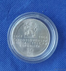 Strieborná pamätná minca 50Kčs,1968 50.vznik Československa - 2