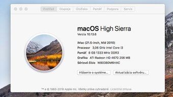 Predám Apple iMac 21,5" Mid 2010 - 2