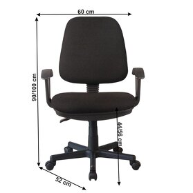 Kancelárska stolička, čierna, COLBY NEW - 2