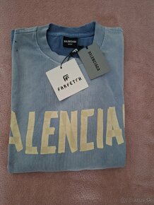 BALENCIAGA pánske tričko modré - 2