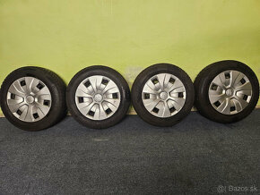 Plechové disky 5x100 R15+pneu 185/65 R15 zimné - 2