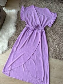 Dlhé fialové šaty UNI - 2