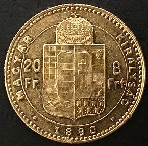 8 Zlatník/20 Frank 1890 KB FJI - 2