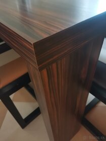 Drevený stôl 200/90/ masiv , lavica a 4 stolicky - 2