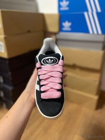 adidas Campus 00s Core Black + pink laces - 2