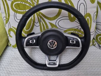 R-line VOLANT VOLKSWAGEN R RLINE kožený BIELE PREŠÍVANIE - 2