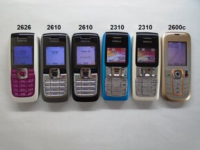 NOKIA 2626 2610 sivá 2610 čierna 2310 modrá 2310 biela 2600c - 2