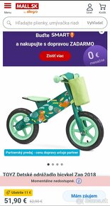 TOYZ Detské odrážadlo bicykel Zap - 2