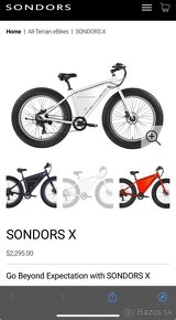 Elektrobicykel Fatbike Sondors X - 2