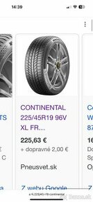 225/45 r19 zimne continental - 2