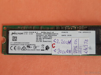 SSD 256GB MICRON 2200 M.2 PCIe NVMe 2280 80mm - 2