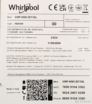 Indukčná varná doska Whirlpool SMP 658C/BT/IXL - 2