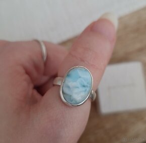 Prsteň larimar striebro 925 - 2