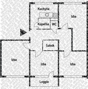 4 izb. byt o výmere 80m2, Košice - Terasa, ul. Sokolovská - 2