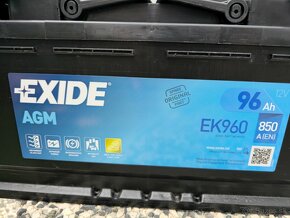 Predám autobateriu EXIDE AGM 96Ah 850A - 2