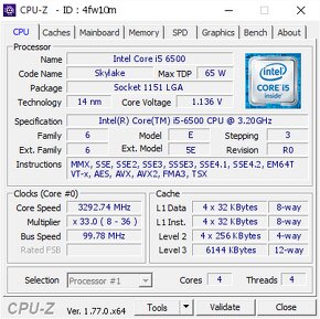 CPU Intel® Core™ i5-6500 3.2 GHz, 6M Cache, socket LGA1151 - 2