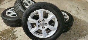 Predám alu. disky Audi 5x112 R16 + Letné pneu 225/55 R16 - 2