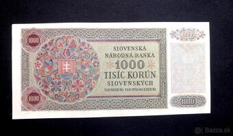 1000 korun 1940 s kolkem NEPERFOROVANA ve stavu UNC VZACNA - 2