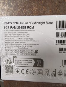 Nerozbalený Xiaomi Redmi Note 13 Pro 5G 8GB/256GB Čierny - 2