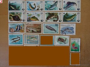 Nádherné poštové známky RYBY - 2