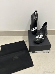 Karl Lagerfeld 37 čižmy /  boots čierne nové - 2