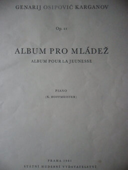 KARGANOV - Album pre mládež - noty - 2