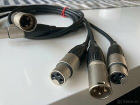 AUDIO Kábel XLR na XLR 1m / 4ks / - 2