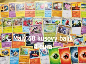 Pokemon karty 50/100/200 kusové balíky+Pikachu/ lesklé karty - 2