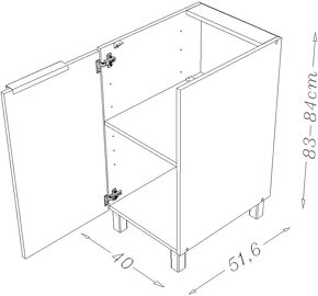 Kuchynská spodná skrinka "Berlioz Creations" s 1 dvierkami - 2