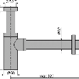 Sifón umývadlový DN32 ALCADRAIN DESIGN celokovový - 2