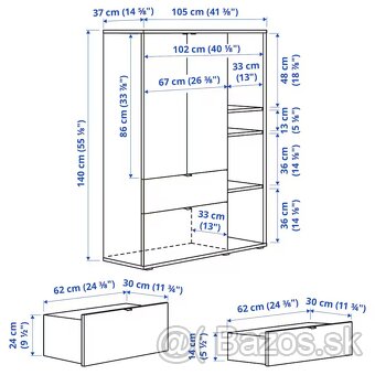 Skrina IKEA Vihals - ako nova - 2