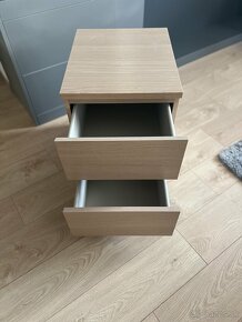 IKEA MALM Komoda s 2 zásuvkami - 40x55 cm - dub dyha - 2