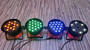 LED PAR svetlá 54 x 1 W RGBW / DMX 512 / 4 ks - 2