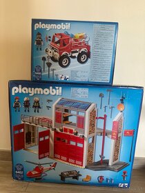 Playmobil 9462 veľká požiarna stanica + 9466 hasičské auto - 2