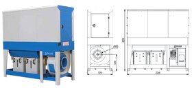 Odsávač max.8500 m3/h – automatické čištění filtrů,opláštění - 2