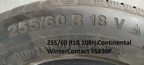 Predám 1 zimnú pneumatiku 255/60 R18 108H Continental - 2