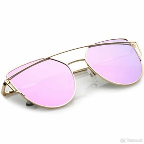 Zrkadlové slnečné okuliare fialove - 2