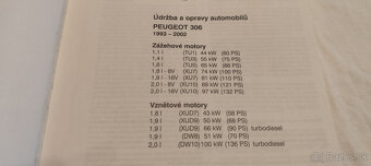 PEUGEOT 306 - příručka na opravy a údržbu - manuál - 2