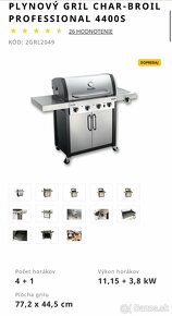 Plynovy gril Charbroil professional 4400s - 2