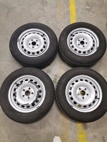 Zimné pneumatiky 195/65 R15 + plechové disky - 2