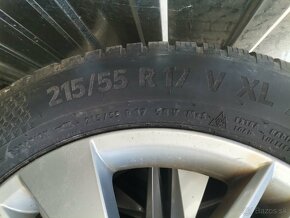 Alu disky 5x112 R17 + 215/55 R17 zimné - 2