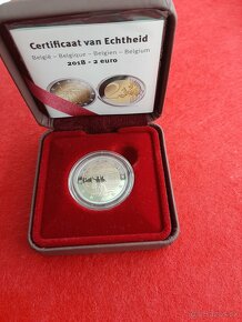 Belgicko 2018, proof, 2€ minca - 2