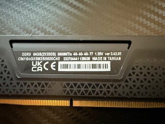 CORSAIR VENGEANCE DDR5 RAM 64GB (2x32GB) 5600MHz CL40 - 2