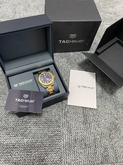 TAG HEUER AQUARACER CALIBRE 5 18k ZLATY BEZEL ROYAL BLUE - 2