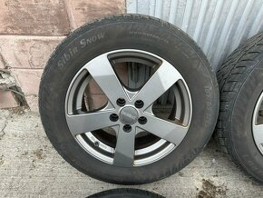 15" Elektrony 5x100 so zimnymi pneu 185/65 R15 - 2