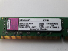 Predám DDR3 pamäť Kingston KVR1333D3N9/2G. - 2