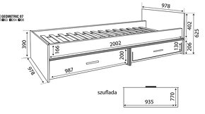 Jednolôžková posteľ 90x200 - 2