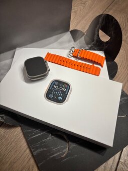 Apple Watch Ultra 2 49mm Titanium Orange Ocean Band - 2