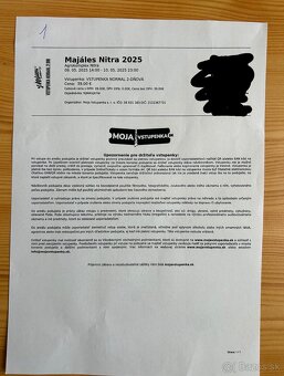 Majáles Nitra 2025 - vstupenky na 2 dni - 2