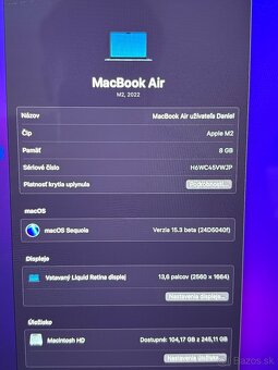 Apple MacBook Air M2 2022 + príslušenstvo - 2